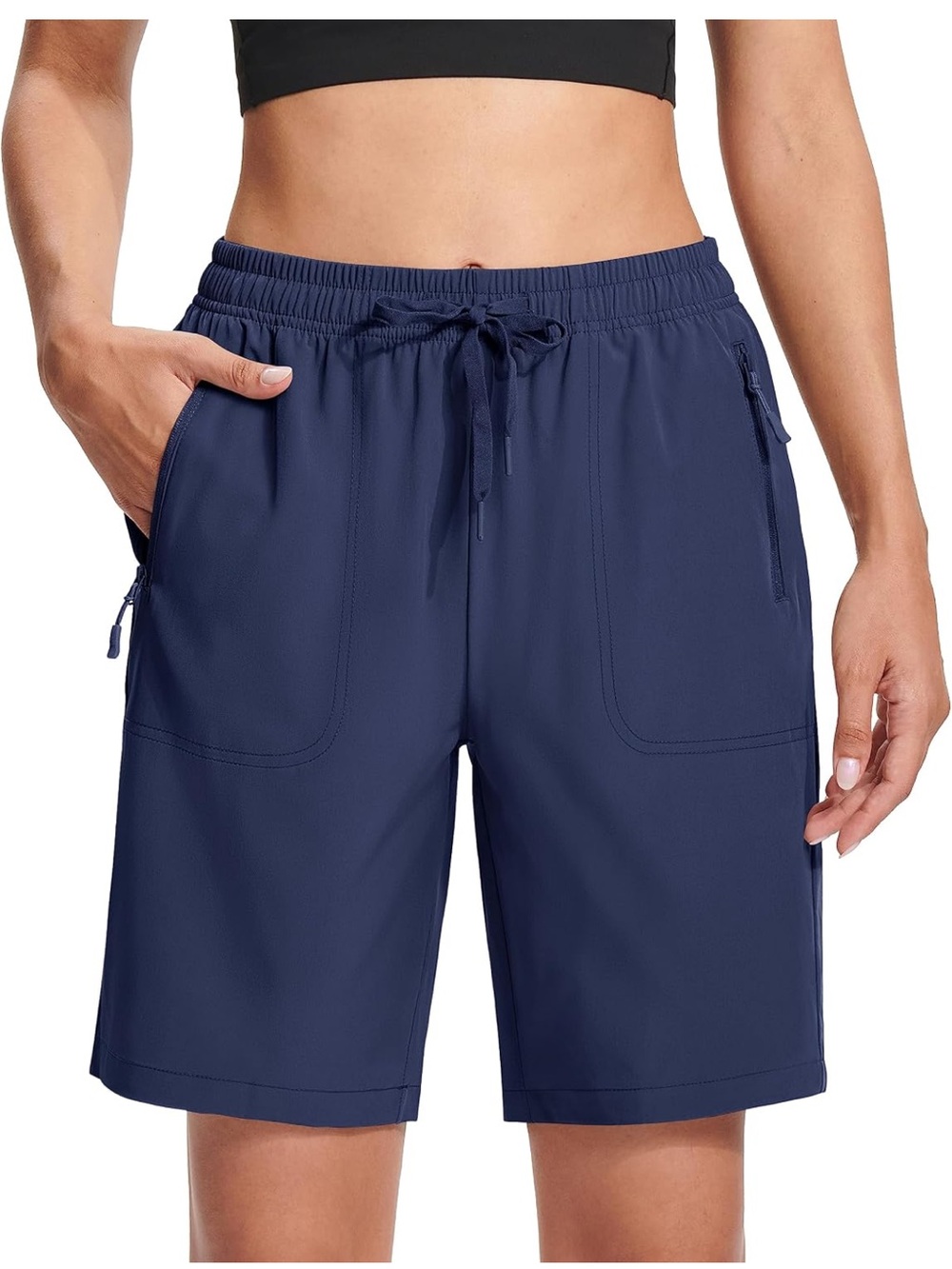 Everyday Navy Drawstring Bermuda Shorts